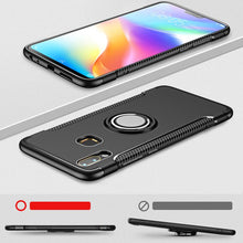 Load image into Gallery viewer, Vivo V9 Luxury Carbon Fiber Design Shockproof Hybrid Ring Holder Back Case