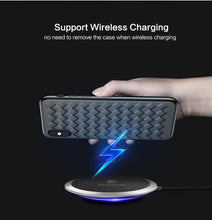 Load image into Gallery viewer, Apple iPhone X Premium Weaving Grid Breathable Soft Silicone Back Case