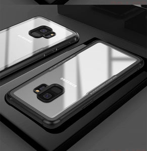 Samsung Galaxy S9 Premium  Edge Anti Scratch HD Clear 9H Hardness Tempered Glass Back Case Cover - BLACK