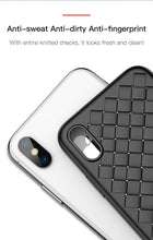 Load image into Gallery viewer, Apple iPhone X Premium Weaving Grid Breathable Soft Silicone Back Case