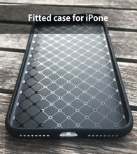 Load image into Gallery viewer, Premium Weaving Grid Breathable Soft Silicone Back Case Cover for Apple iPhone 7 Plus/ 8 Plus- BLACK
