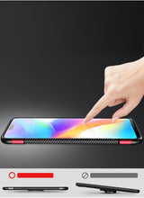 Load image into Gallery viewer, Vivo V9 Luxury Carbon Fiber Design Shockproof Hybrid Ring Holder Back Case