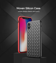 Load image into Gallery viewer, Apple iPhone X Premium Weaving Grid Breathable Soft Silicone Back Case