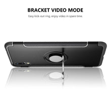 Load image into Gallery viewer, Vivo V11 Pro Luxury Carbon Fiber Design Shockproof Hybrid Ring Holder Case