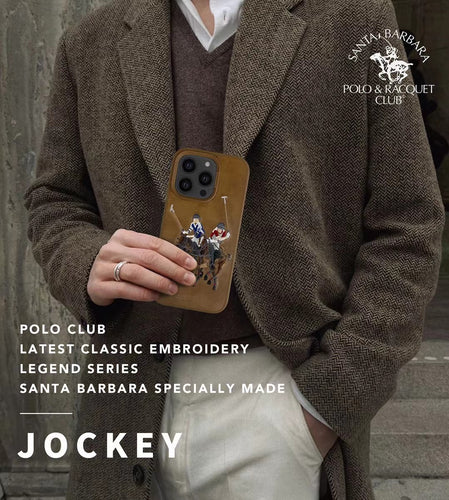 Santa Barbara Polo & Racquet Club ® Luxury Jockey Series Leather Case for iPhone 14 Series
