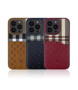 Santa Barbara Polo & Racquet Club ® Luxury Plaid Series Leather Case for iPhone 14 Series (iPhone 14 / 14 Plus / 14 Pro / 14 Pro Max)