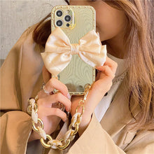 Load image into Gallery viewer, Luxury Electroplated Case with Bow &amp; Bracelet for iPhone 13 Series
