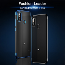 Load image into Gallery viewer, XIAOMI REDMI NOTE 6 PRO PREMIUM LASER PLATING SERIES SOFT TPU CLEAR TRANSPARENT BACK CASE COVER