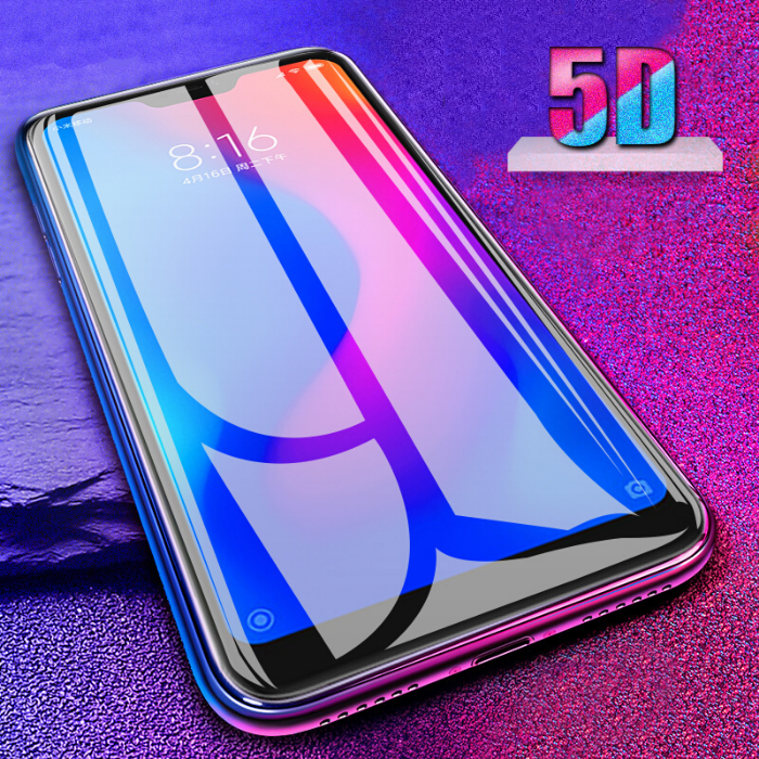 Redmi Note 6 Pro Premium 5D Pro Full Glue Curved Edge Anti Shatter Tempered Glass Screen Protector