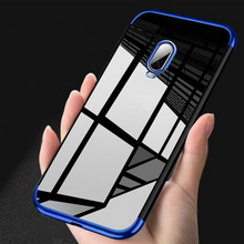 Load image into Gallery viewer, OnePlus 6T Premium Laser Plating Series Soft TPU Clear Transparent Back Case Cover
