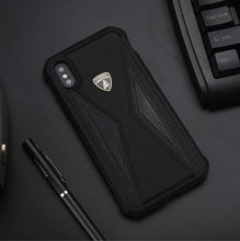 Load image into Gallery viewer, Apple iPhone X/XS Luxury Automobili Lamborghini Genuine Leather & Carbon Fiber Back Case Cover