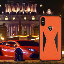Load image into Gallery viewer, Apple iPhone X/XS Luxury Automobili Lamborghini Genuine Leather & Carbon Fiber Back Case Cover