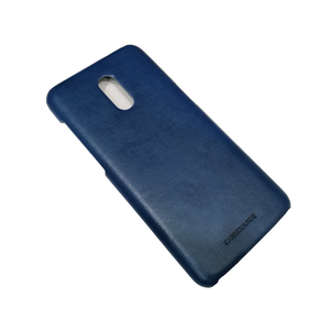 OnePlus 6T Luxury Leather Finish Anti Knock Hard PC Back Case Cover with Back Screen Guard