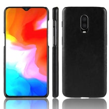 Load image into Gallery viewer, OnePlus 6T Luxury Leather Finish Anti Knock Hard PC Back Case Cover with Back Screen Guard