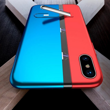 Load image into Gallery viewer, Apple iPhone X / XS Luxury Built In Magnetic Adsorption Bracket Back Case with Kickstand