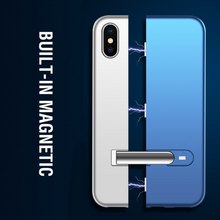 Load image into Gallery viewer, Apple iPhone X / XS Luxury Built In Magnetic Adsorption Bracket Back Case with Kickstand
