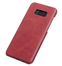 Load image into Gallery viewer, Samsung Galaxy S8 Plus Luxury Leather Finish Anti Knock Hard PC Back Case Cover with Back Screen Guard
