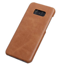 Load image into Gallery viewer, Samsung Galaxy S8 Plus Luxury Leather Finish Anti Knock Hard PC Back Case Cover with Back Screen Guard