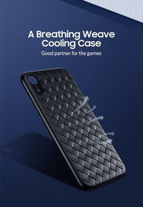 Apple iPhone XR Premium Weaving Grid Breathable Soft Silicone Back Case Cover