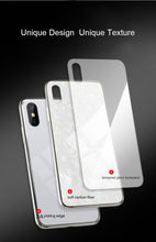 Load image into Gallery viewer, Apple iPhone X / XS Luxury Explosion Proof Marble Pattern Tempered Glass Hard Back Case Cover