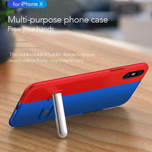 Load image into Gallery viewer, Apple iPhone X / XS Luxury Built In Magnetic Adsorption Bracket Back Case with Kickstand