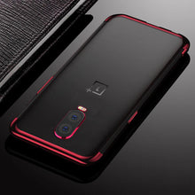 Load image into Gallery viewer, OnePlus 6T Premium Laser Plating Series Soft TPU Clear Transparent Back Case Cover