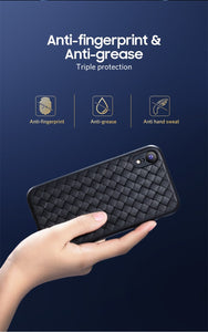 Apple iPhone XR Premium Weaving Grid Breathable Soft Silicone Back Case Cover