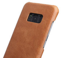 Load image into Gallery viewer, Samsung Galaxy S8 Plus Luxury Leather Finish Anti Knock Hard PC Back Case Cover with Back Screen Guard