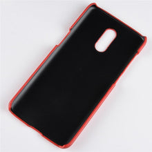 Load image into Gallery viewer, OnePlus 6T Luxury Leather Finish Anti Knock Hard PC Back Case Cover with Back Screen Guard