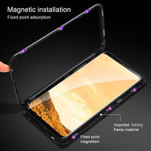 Load image into Gallery viewer, Vivo V9 Shock Proof Luxury Magnetic Adsorption Metal Bumper Auto-Fit Tempered Back Case