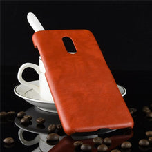 Load image into Gallery viewer, OnePlus 6T Luxury Leather Finish Anti Knock Hard PC Back Case Cover with Back Screen Guard