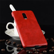 Load image into Gallery viewer, OnePlus 6T Luxury Leather Finish Anti Knock Hard PC Back Case Cover with Back Screen Guard