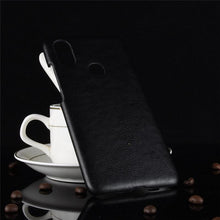 Load image into Gallery viewer, Redmi Note 6 Pro Luxury Leather Finish Anti Knock Hard PC Back Case Cover with Back Screen Guard