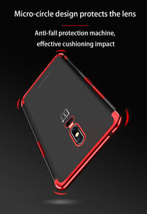 OnePlus 6T Premium Laser Plating Series Soft TPU Clear Transparent Back Case Cover