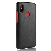 Load image into Gallery viewer, Redmi Note 6 Pro Luxury Leather Finish Anti Knock Hard PC Back Case Cover with Back Screen Guard