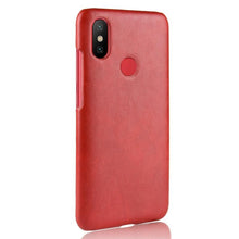 Load image into Gallery viewer, Redmi Note 6 Pro Luxury Leather Finish Anti Knock Hard PC Back Case Cover with Back Screen Guard