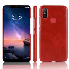 Load image into Gallery viewer, Redmi Note 6 Pro Luxury Leather Finish Anti Knock Hard PC Back Case Cover with Back Screen Guard