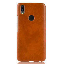 Load image into Gallery viewer, Vivo V9 Luxury Leather Finish Anti Knock Hard PC Back Case Cover with Back Screen Guard