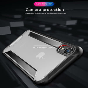 Apple iPhone XR (6.1") Premium Hybrid Protection Heavy Duty Soft TPU+ Hard PC Clear Case