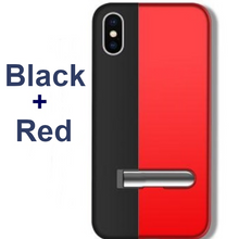 Load image into Gallery viewer, Apple iPhone X / XS Luxury Built In Magnetic Adsorption Bracket Back Case with Kickstand