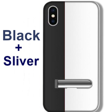 Load image into Gallery viewer, Apple iPhone X / XS Luxury Built In Magnetic Adsorption Bracket Back Case with Kickstand
