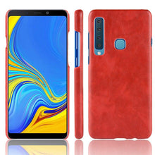 Load image into Gallery viewer, Samsung Galaxy A9 2018 Luxury Leather Finish Anti Knock Hard PC Back Case Cover with Back Screen Guard