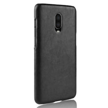 Load image into Gallery viewer, OnePlus 6T Luxury Leather Finish Anti Knock Hard PC Back Case Cover with Back Screen Guard