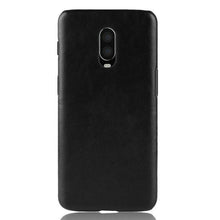 Load image into Gallery viewer, OnePlus 6T Luxury Leather Finish Anti Knock Hard PC Back Case Cover with Back Screen Guard