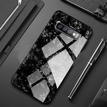 Load image into Gallery viewer, Samsung Galaxy S10 Luxury Explosion Proof Marble Pattern Tempered Glass Hard Back Case