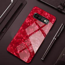 Load image into Gallery viewer, Samsung Galaxy S10 Luxury Explosion Proof Marble Pattern Tempered Glass Hard Back Case