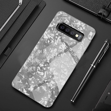 Load image into Gallery viewer, Samsung Galaxy S10 Luxury Explosion Proof Marble Pattern Tempered Glass Hard Back Case