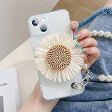 Load image into Gallery viewer, Premium Floral Transparent Mirror With Pop Socket case for iPhone 13 Series