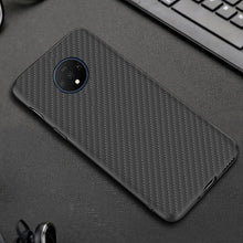 Load image into Gallery viewer, Premium Carbon Bumper Case | Hybrid PC+TPU | Sleek Design Back Cover for Oneplus 7T -Black