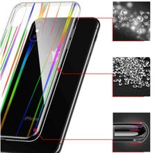 Load image into Gallery viewer, Apple iPhone X Premium Rainbow Aurora Transparent Tempered Glass Case Hard Shell Back Case